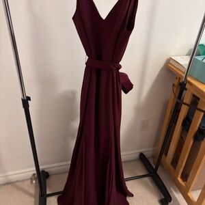Vera Wang Deep Burgundy Gown